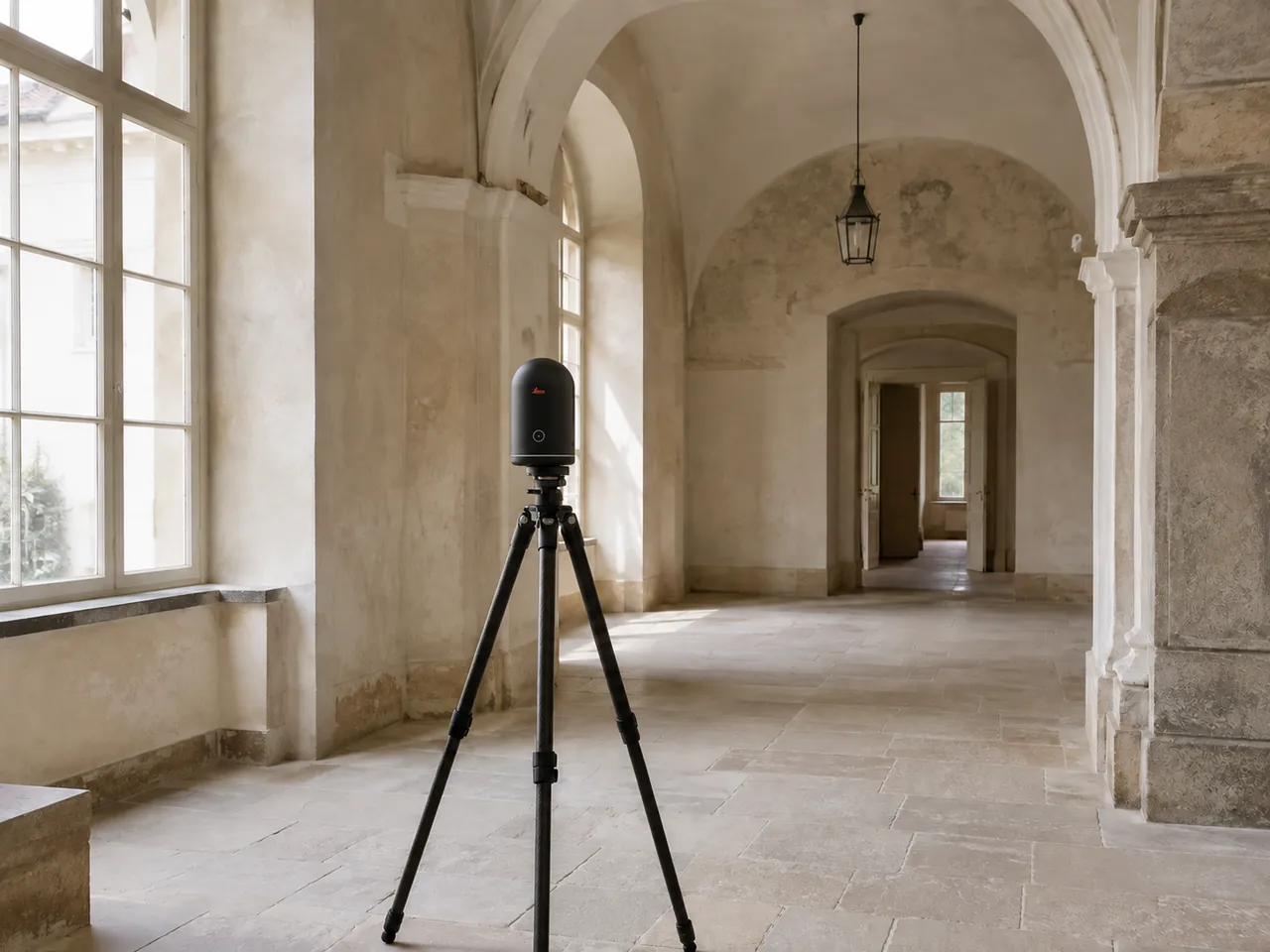 3D-Laserscanner bei der Bestandsaufnahme in einem historischen Gebäude – Bestandsplanung mit aim architektur
