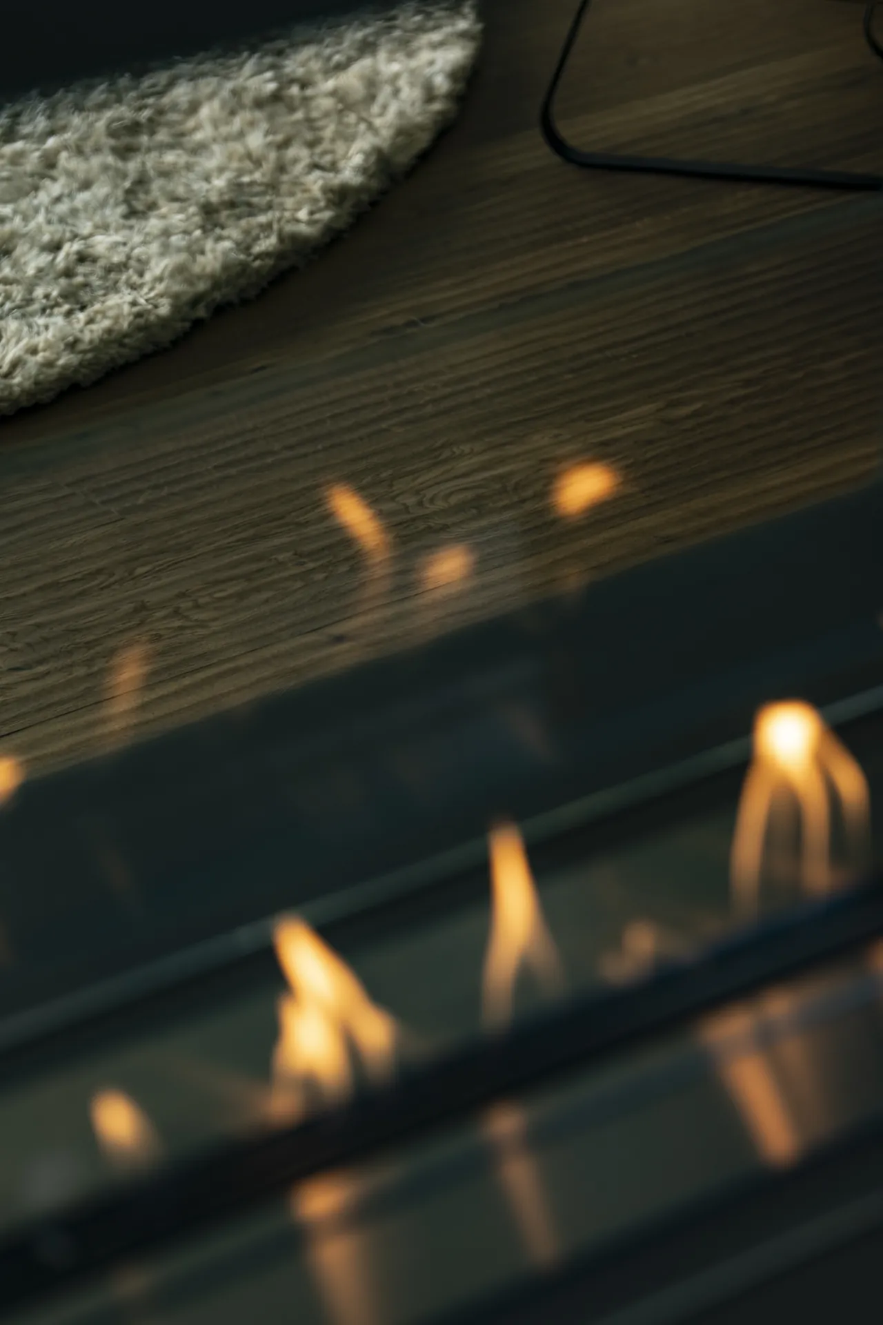 Kamin mit offener Flamme
